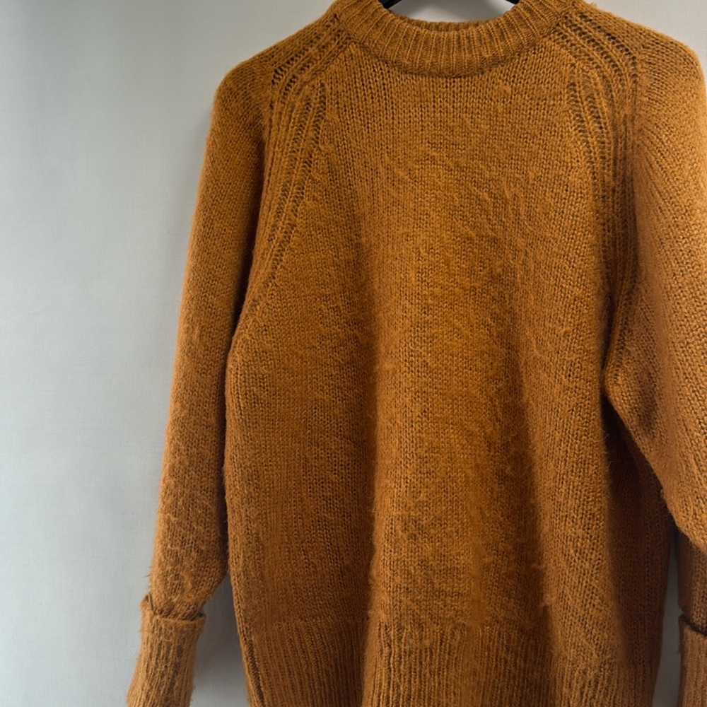 ASOS Women’s Heavy Knit Sweater Size 6 Orange Tan Cozy Oversized Layering Piece